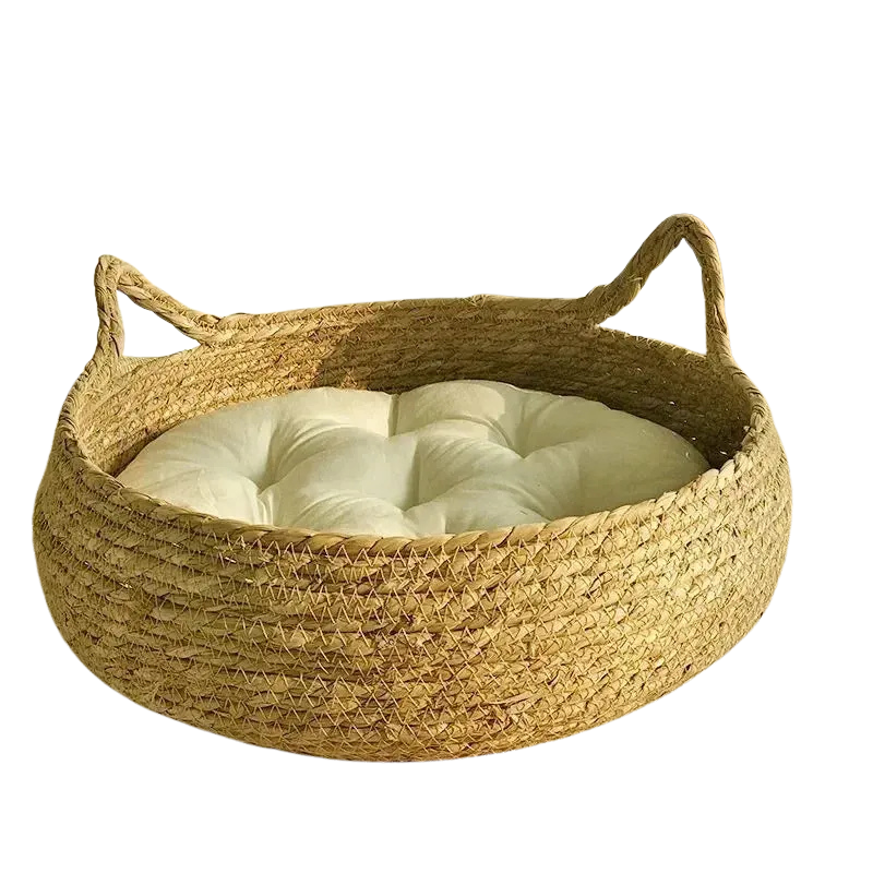 Panier pour chat en osier confortable