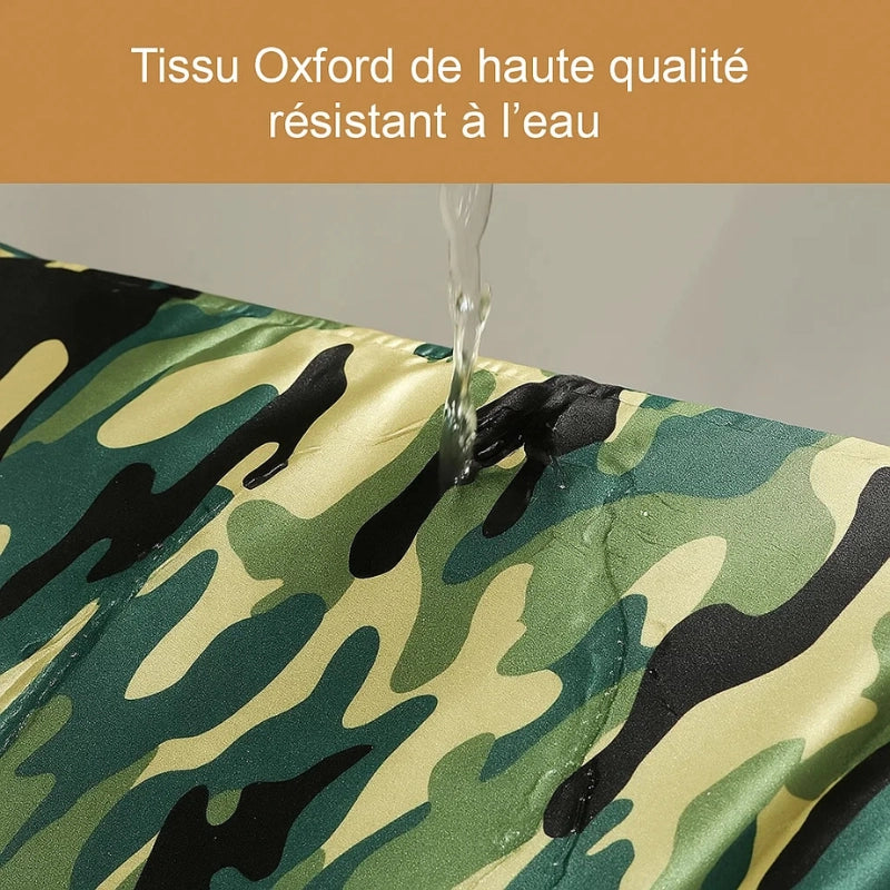 Gros plan sur le tissu Oxford imperméable du panier extérieur pour chat