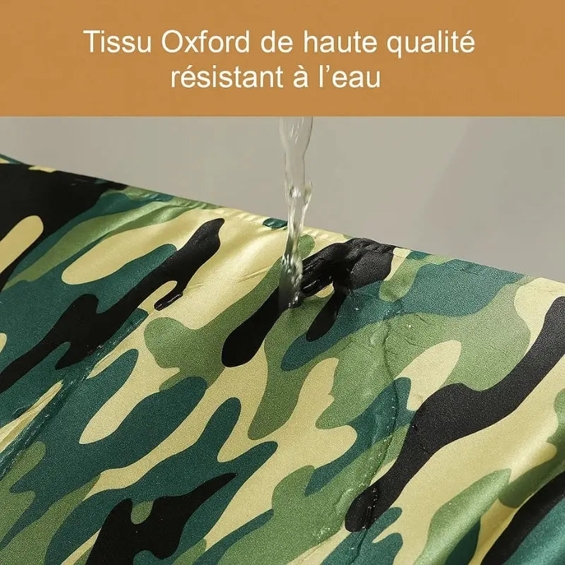 Gros plan sur le tissu Oxford imperméable du panier extérieur pour chat