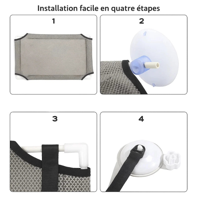 Guide en quatre étapes pour installer le hamac de fenêtre pour chat