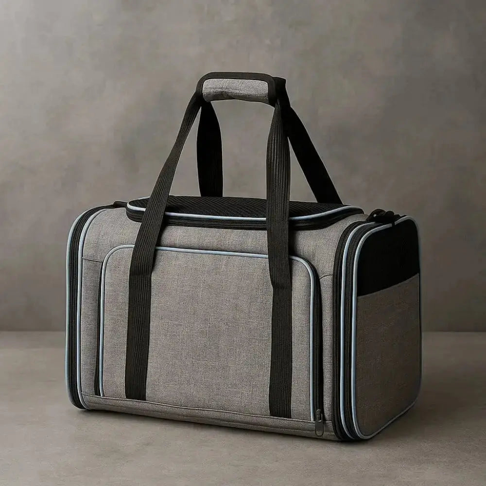 Sac de transport pour chat XXL extensible avec poignées renforcées et tissu Oxford solide.