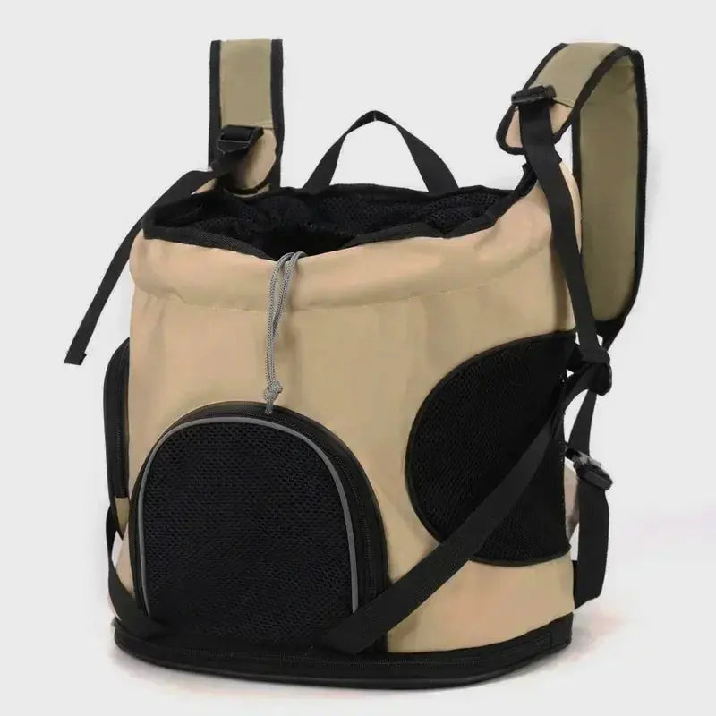 Sac ventral pliable pour chat en toile Oxford résistante, pratique pour le transport.