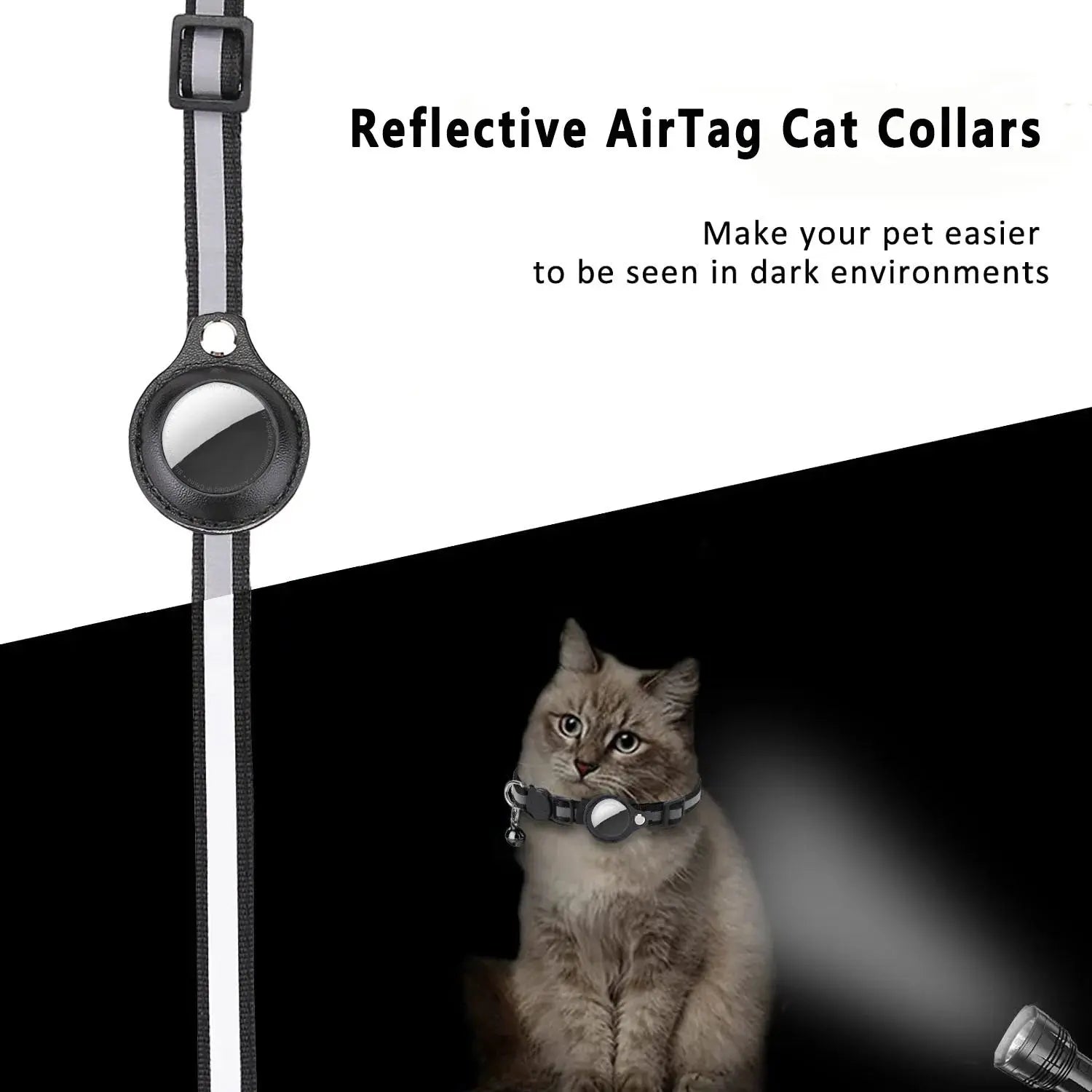 Cadeau offert - Collier airtag réflechissant Sac pour chat