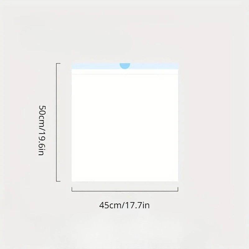 Dimensions du sac à litière pour chat 45x50 cm, format adapté pour un nettoyage simple et hygiénique